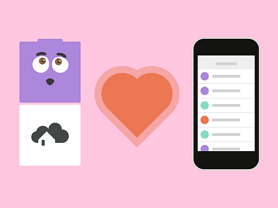 homee in love avatar character flat flat design heart homee illustration love smart home smartphone