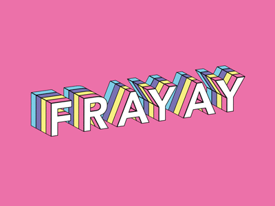 Is Friday yet? 3d animation brand dubai gif illustration lacomedi typo typography