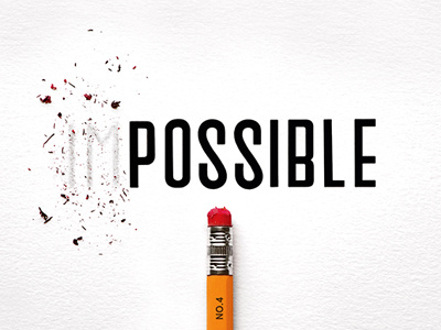 Impossible - Possible 2d art black clean creative drawing hand lettering lettering minimal print quote simple