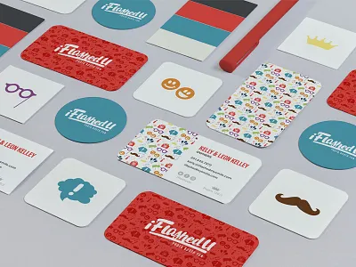 iFlashedU - Photo Booth Fun Branding brand branding hand lettering illustration logo pattern photo booth type