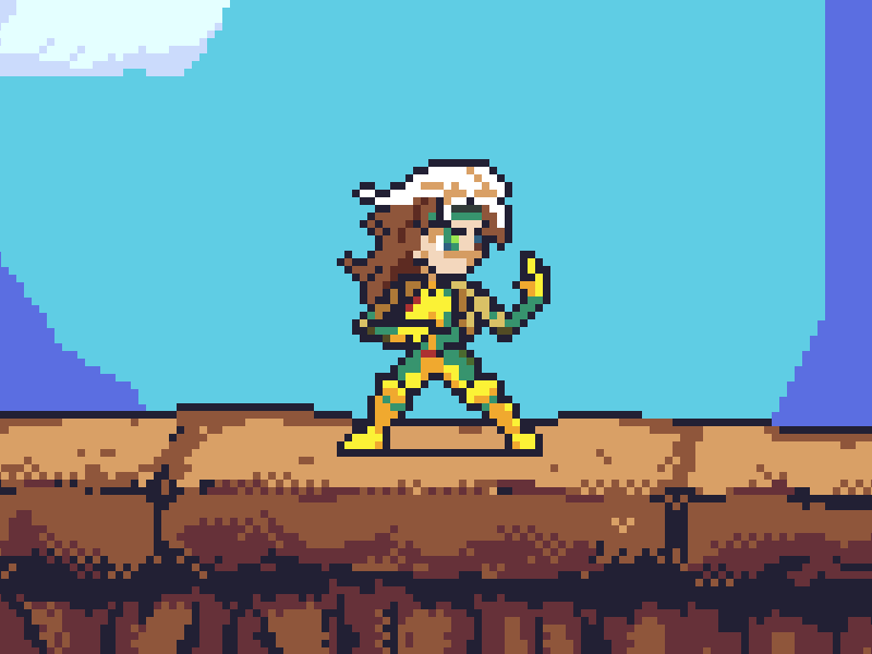 Rogue animation marvel marvel vs. capcom pixel pixel animation pixel art pixel dailies pixel dailies rogue x men xmen