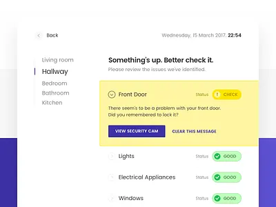 Home Monitoring Dashboard | DailyUI - Day 21 app dailyui dashboard day21 design flat interface minimal simple ui ux web