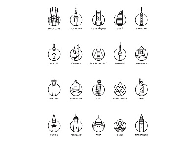 Picto Les Planeteurs Part1 agency cities city country icon identity landmark paris picto tour eiffel travel