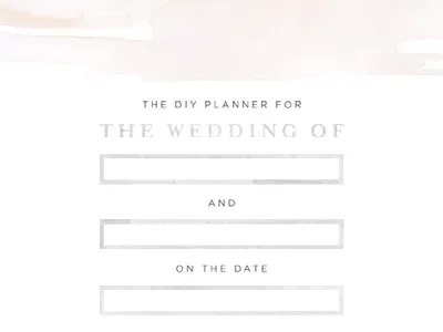 Wedding Planner Cover border cover design details grey type typography watercolor wedding