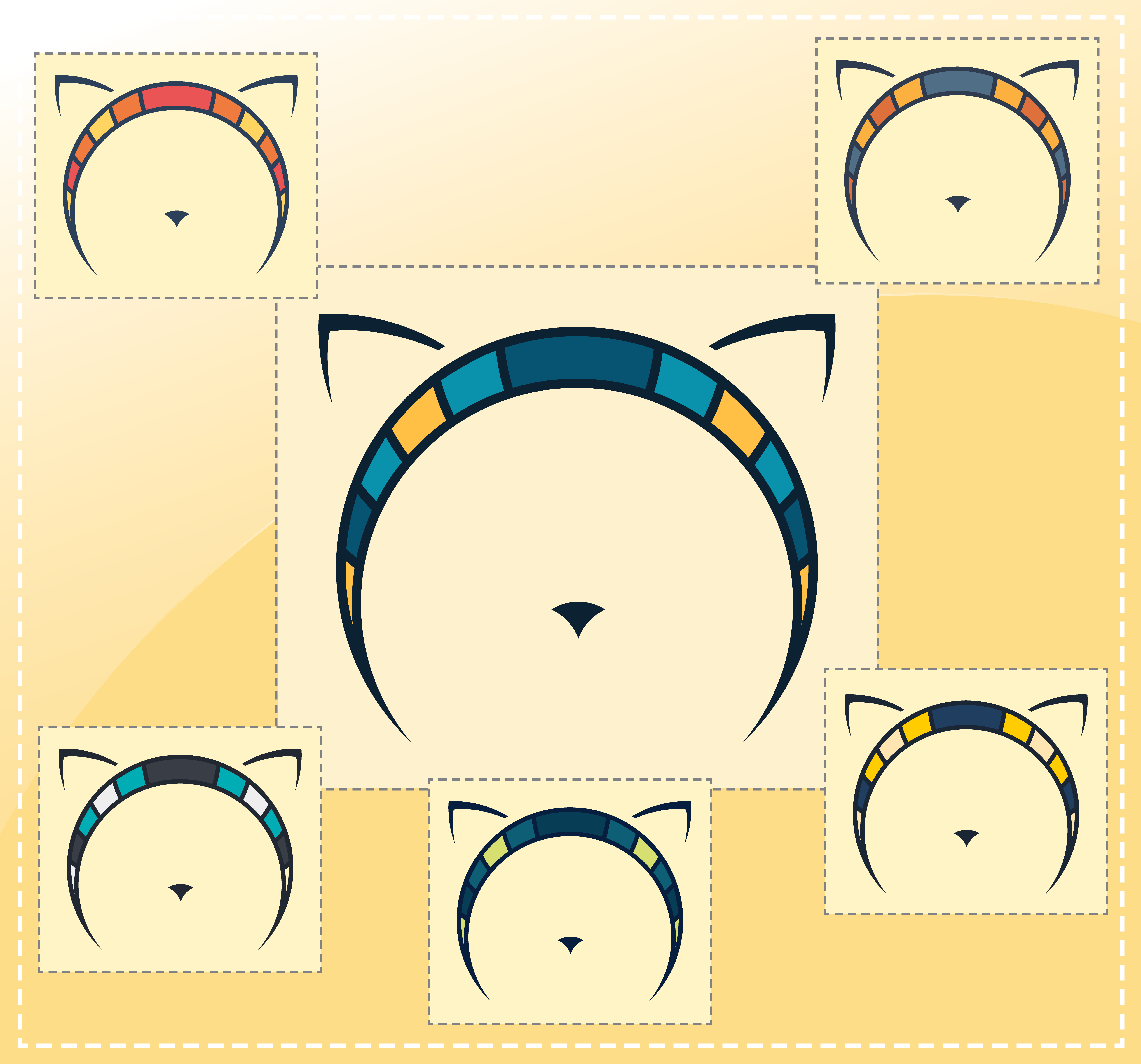 Super Cat Outfit Change badge cat kawai logo outfit sign supercat superhero vector