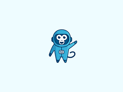 Astro Monkey animal astro astronaut chimp logo mark monkey moon space stars travel