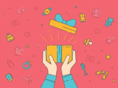 Project Oh! Gift Card design illustrations name.