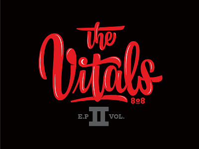 The Vitals EP Cover cover art custom lettering music