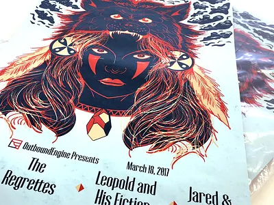 OutboundOutloud Poster Print band poster gig poster music poster print screenprint sxsw venue