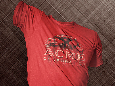 ACME Corporation T-Shirts acme anvil apparel cartoon illustration print red screen print shirt tshirt