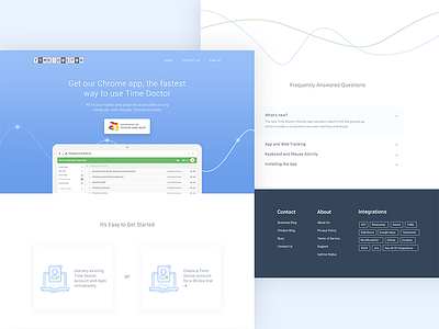 Time Doctor Chrome App Landing Page chrome chrome app download landing page time doctor web web design
