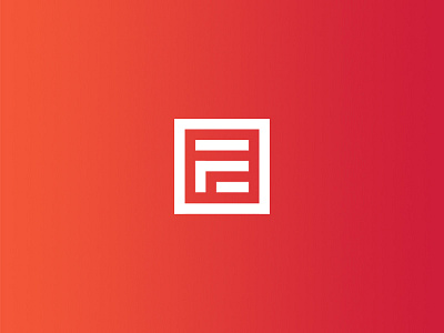 Falkir Brand brand gradient logo personal red square