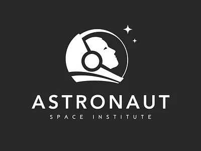 Space Monochromatic Logo Concept dark illustration logo minimal monochromatic space