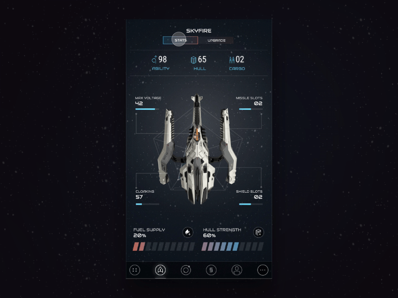 Upgrade Interaction animation dark handsome ios principle prototype space ui ux