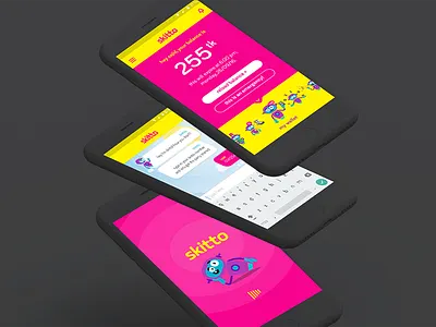 Skitto App Homescreen app home chatbot mobile operator onboarding splashscreen telco user conversion user journey