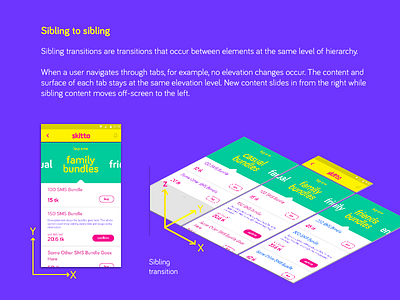 Skitto App Transition app swipe material material design sibling navigation sibling to sibling sibling transition swipe swipe navigatoin transition