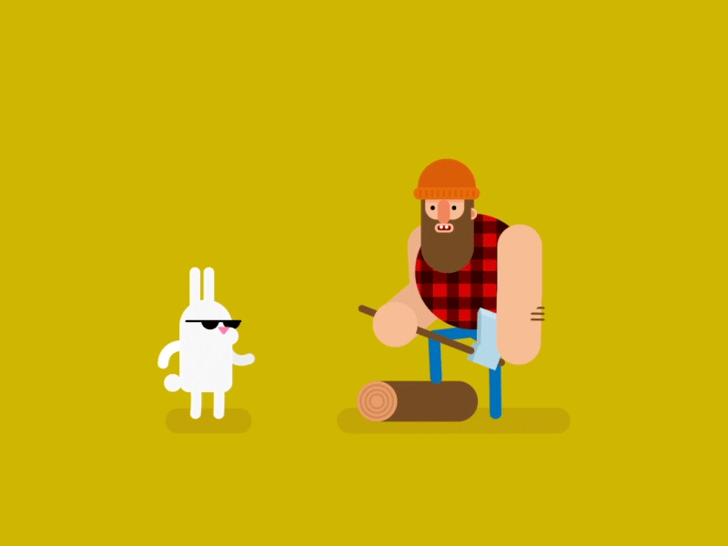 Retarded Lumberjack after animation character duik effects flat guitar illustration limberjack motion retarded shapes