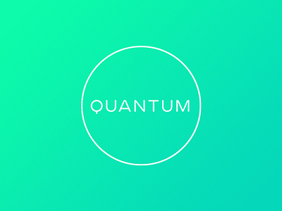 Quantum logo circle green light logo logotype modern shop