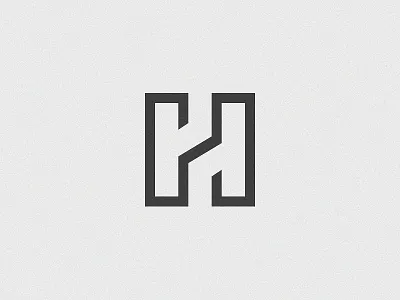 H alphabet angles finance grey h industrial letter logomark mono