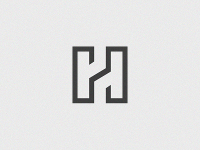 H alphabet angles finance grey h industrial letter logomark mono