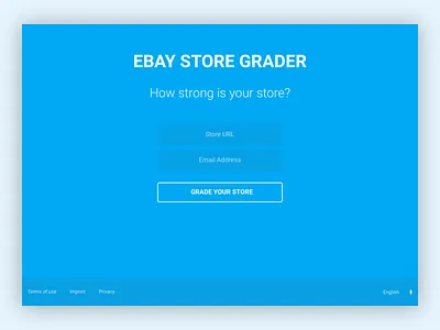 Store Grader Form form landing minimal web website