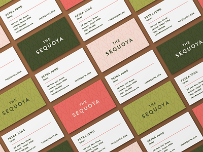 The Sequoya, Concept 2 art deco branding business card collateral identity logo redwood restaurant sequoia sequoya