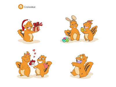 Seasonal Illustrations for Cronodeal design drawing eastern halloween illustration valentines day xmas