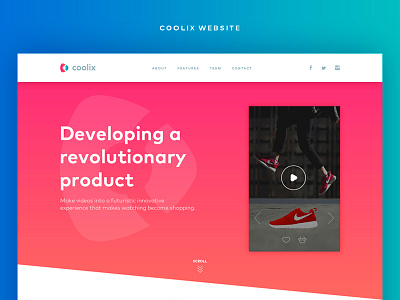 Coolix web brand branding logo ui user experience ux video editor video marketing visual web design