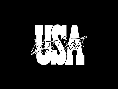 USA design lettering script