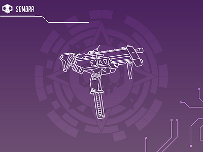 Sombra boop gun hacking illustration overwatch sombra