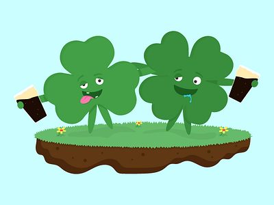 Happy St Patricks Day! clover drunk flat flower fun guinness paddy paddys patrick pint saint st