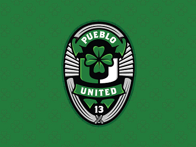 Pueblo United Clover Version badge brand clover cops lapd logo peewee football sports logo station 13