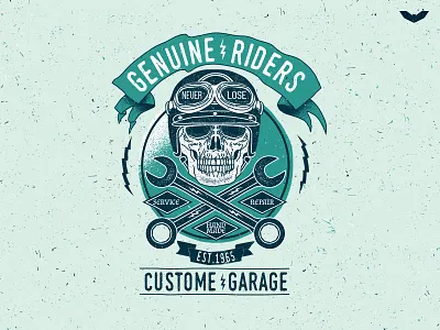 Vintage Hot Rod Badge - 02 cars custom fast garage googles helmet racer racing rider skull speed tools