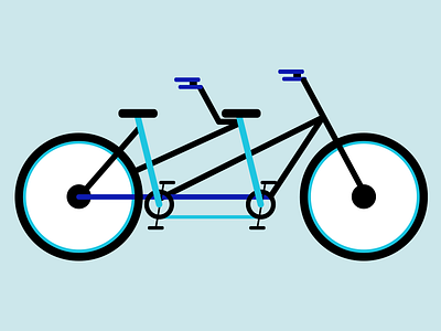 Tandem Bike bicycle bike illustration