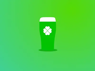 Happy St Paddys Day clover design green guiness irish sketch st patricks day