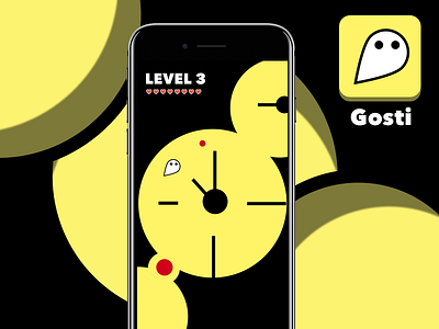 Gosti Game aesthetic black consistency emotional game ghost kouroupakis michail minimal ui ux yellow