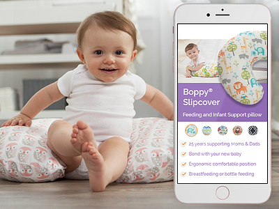 Pillow Slider baby boppy iphone mobile first slider ui user experience ux web design