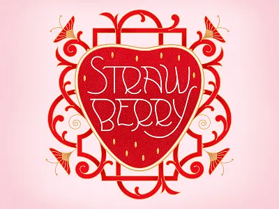 It's a Strawberry border embellished strawberry