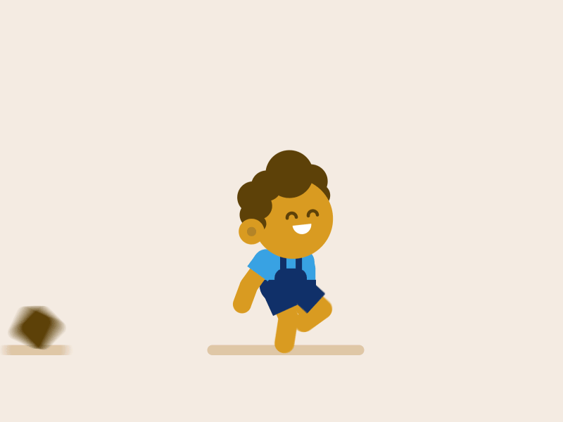 Hop Hop animation character flat hop illustration jump run