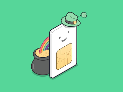 Simone the Leprechaun leprechaun rainbow sim sim card st. patricks day st. pattys day textnow