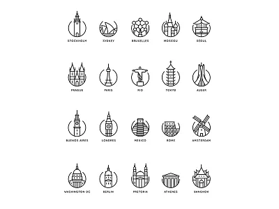 Picto Les Planeteurs Part2 agency cities city country icon identity landmark paris picto tour eiffel travel