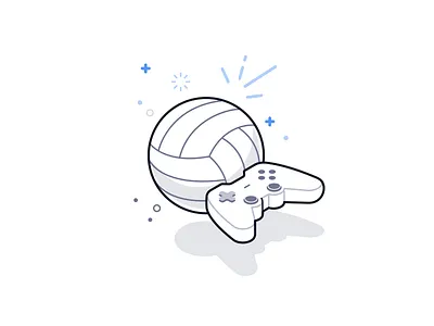 Play hard controller gaming play sports textnow video games isometric volleyball