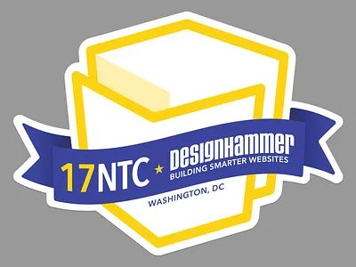 2017 Nonprofit Technology Conference Sticker blue conference sticker yellow