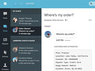 Live Chat UI Navigation with Pulsators colors dashboard desktop flat highlight iframe minimal pop up simple ui ux web app