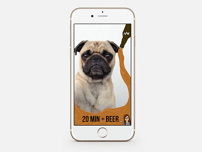 20 Minutes + Beer Snap Geofilter geofilter illustration snapchat