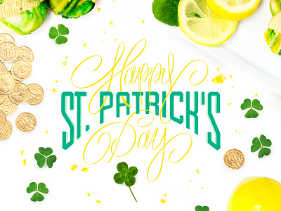 Happy St. Patrick's Day! branding calligraphy design hand handlettered letter lettering logo script type typography