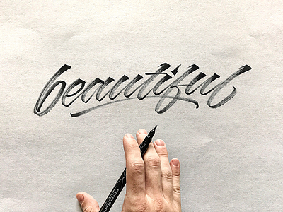 Beautiful brushtype calligraphy handlettering handmade handmadetype lettering logotype sketch