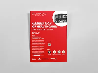 Poster for "Uberisation of Healthcare: The Inevitable Path" artwork consumer health design frame healthcare healthtech mockup poster poster design poster mockup print