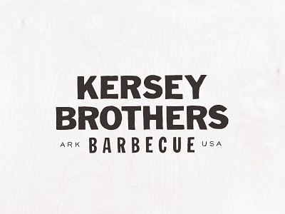 Kersey Bros. arkansas barbecue barbeque bbq logo logotype