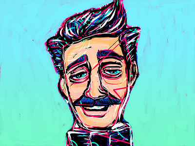 Buster character illustration ipad sketch